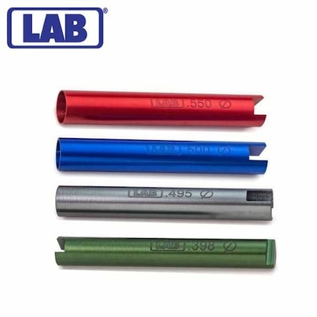 Lab Set of 4 Anodized Aluminum Followers Color Coded Laser Engraved Diameters .550, .500, .495, .398 LAB-LFTSA